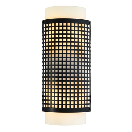 Cwi Lighting Checkered 2 Light Wall Sconce With Black Finish 5209W6B